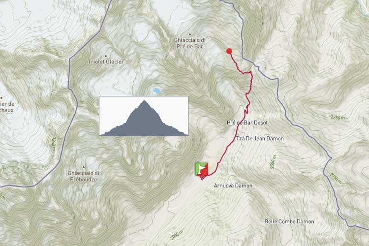 Courmayeur: Arnouva, col Petit Ferret, biv. Fiorio a/r