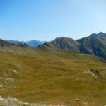 Panorama dal Col Fetita (2557m), con il vallone di Vertosan, il col Dzioule e il Col Citrin.