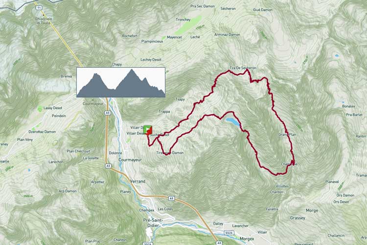 Giro Ermitage, col Licony, colle Battaglione Aosta, col Sapin
