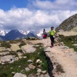 Arrivo al Rifugio Deffeyes, durante il Gran Trail Courmayeur 100 km.