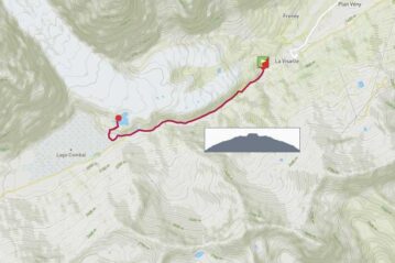 Courmayeur: La Visaille, cab. Combal, lac Miage a/r