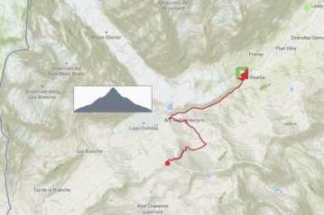 Courmayeur: La Visaille, Combal, Mont Fortin a/r