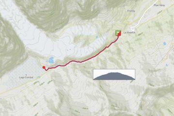 Courmayeur: La Visaille, cabane du Combal a/r