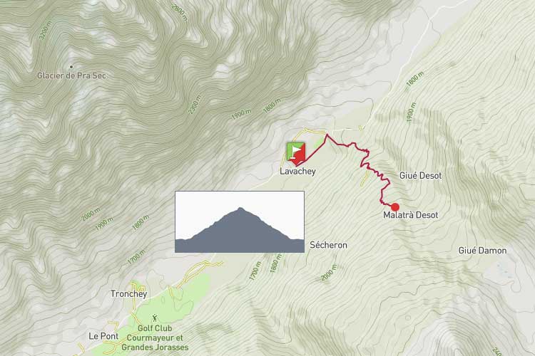 Courmayeur: Lavachey, rif. Bonatti a/r