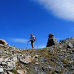 Trail runner al Passo Alto (2856 m), sul percorso dell'Alta Via 2.