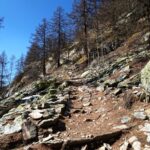 Tratto in traverso verso il Rifugio Bertone.