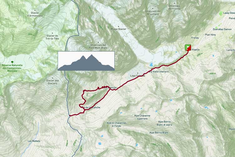 Giro La Visaille, col de la Seigne, col Pyramides Calcaires